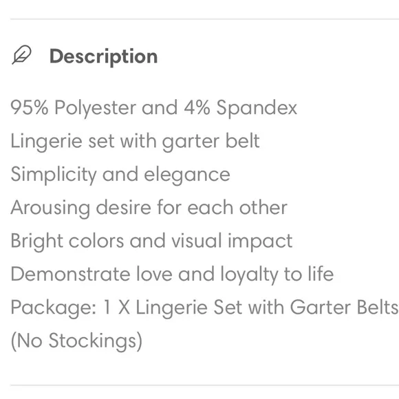 NWT Avidlove - Faux Leather Bra and Panty Set (5 pieces) - Picture 9 of 11